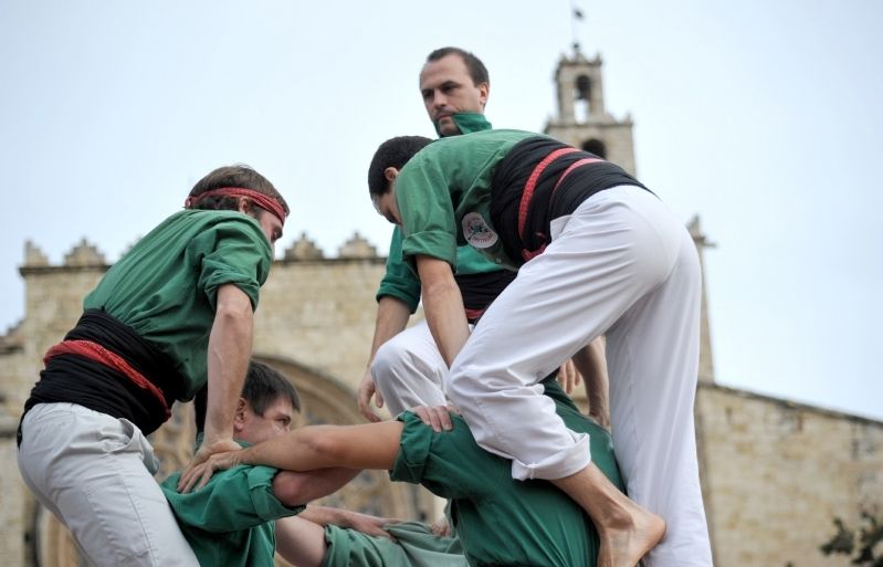 Els Castellers de Sant Cugat en una actuació anterior. FOTO: Amanda Bernal Els Castellers de Sant Cugat en una actuació anterior. FOTO: Amanda Bernal