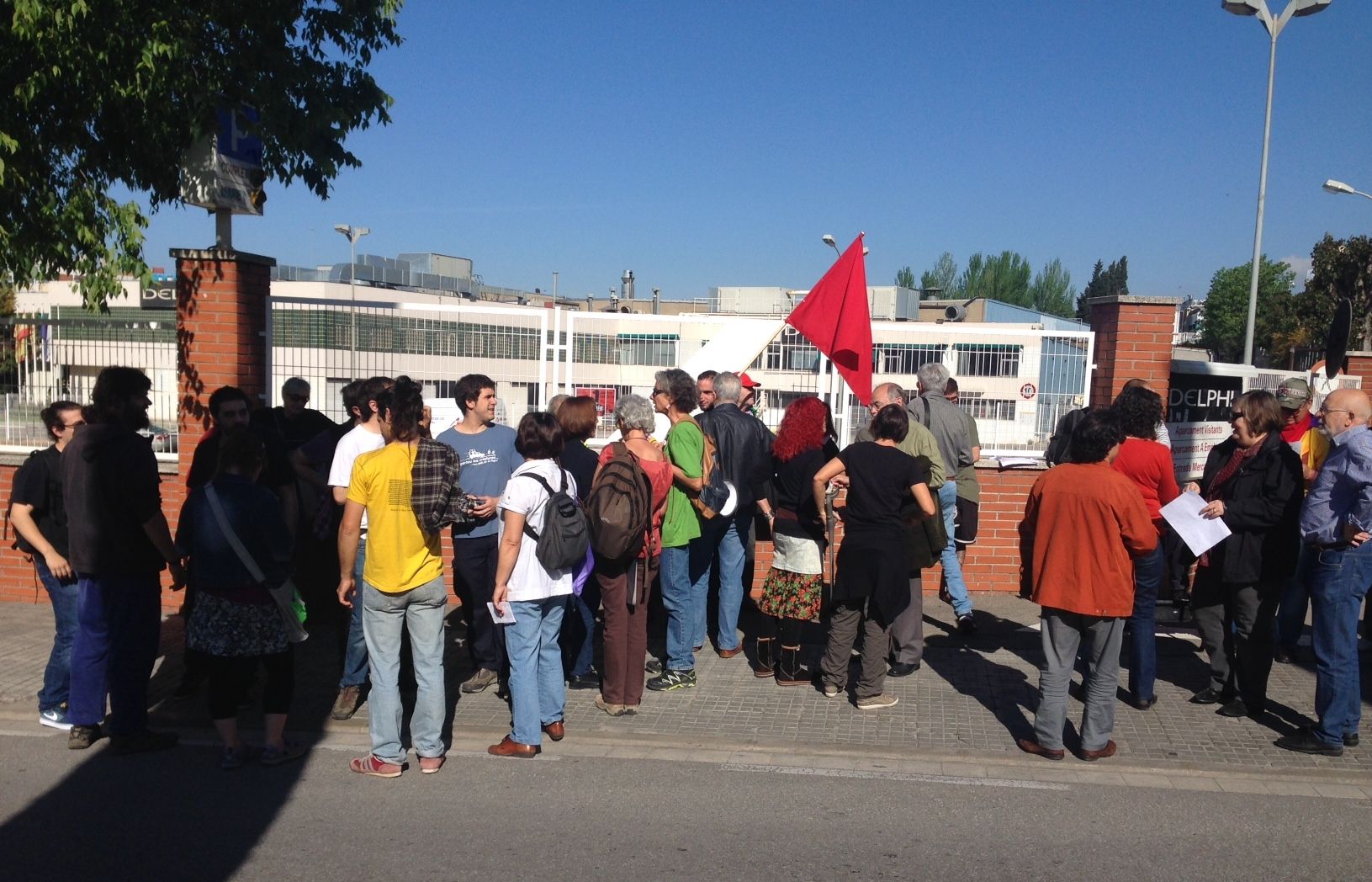 Imatge d'una manifestació anterior a la planta de Delphi a Sant Cugat FOTO: A. Mira