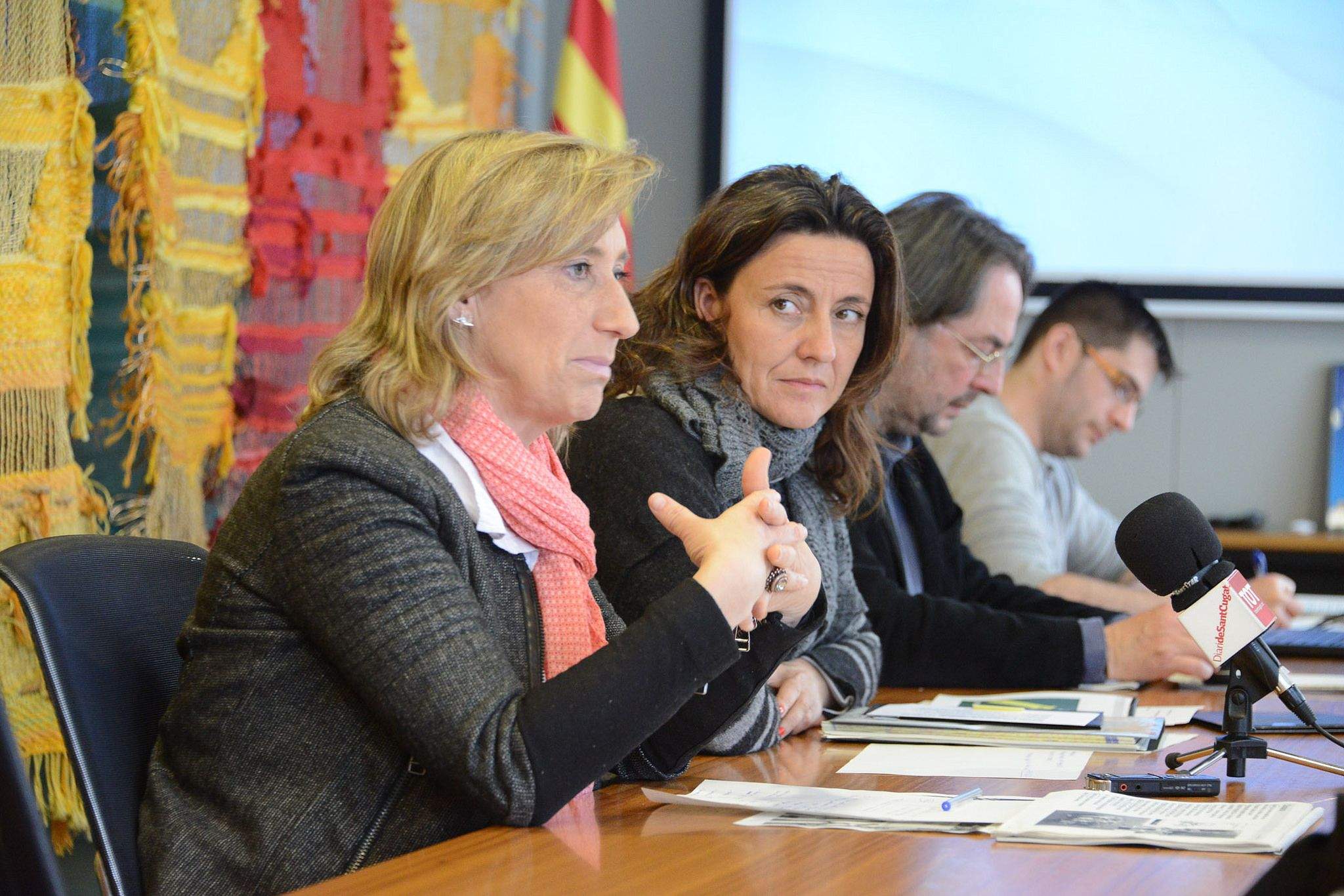 Pellicer, Conesa i Grangé durant la presentació del balanç del mandat. FOTO: Localpres Pellicer, Conesa i Grangé durant la presentació del balanç del mandat. FOTO: Localpres