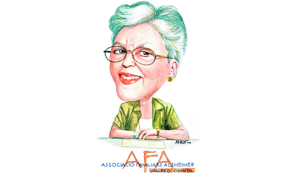 Isabel Martínez, caricaturitzada per Adolf Isabel Martínez, caricaturitzada per Adolf