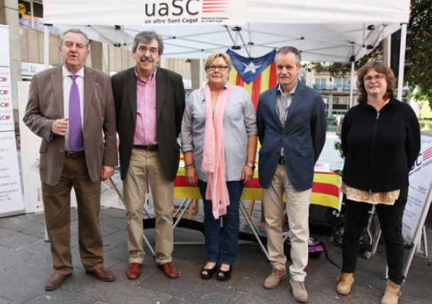 Jaume Massanés, a l'esquerra, és el candidat dels independents de la UASC.
