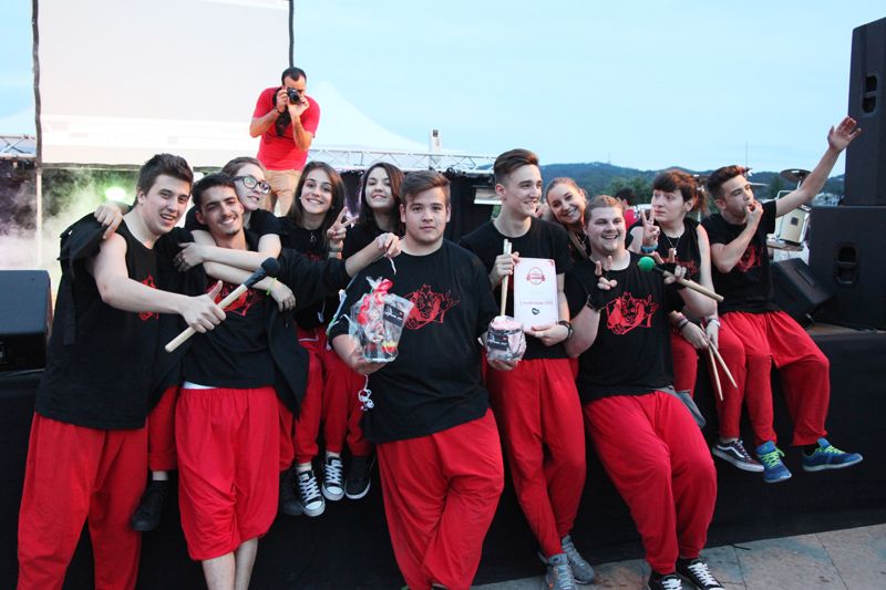 Els Tabalers dels Dimonis de Tei&agrave; han guanyat el primer concurs de percussi&oacute;. FOTO: Lali Puig