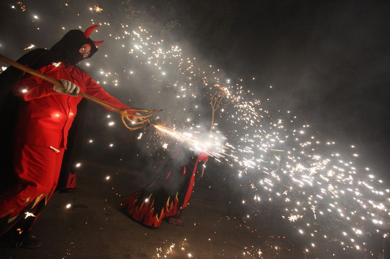 El foc ha estat el protagonista de la vetllada. FOTO: Lali Puig
