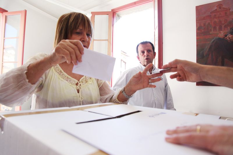Les votacions comarcals es feien a la seu santcugatenca. FOTO: Lali Puig