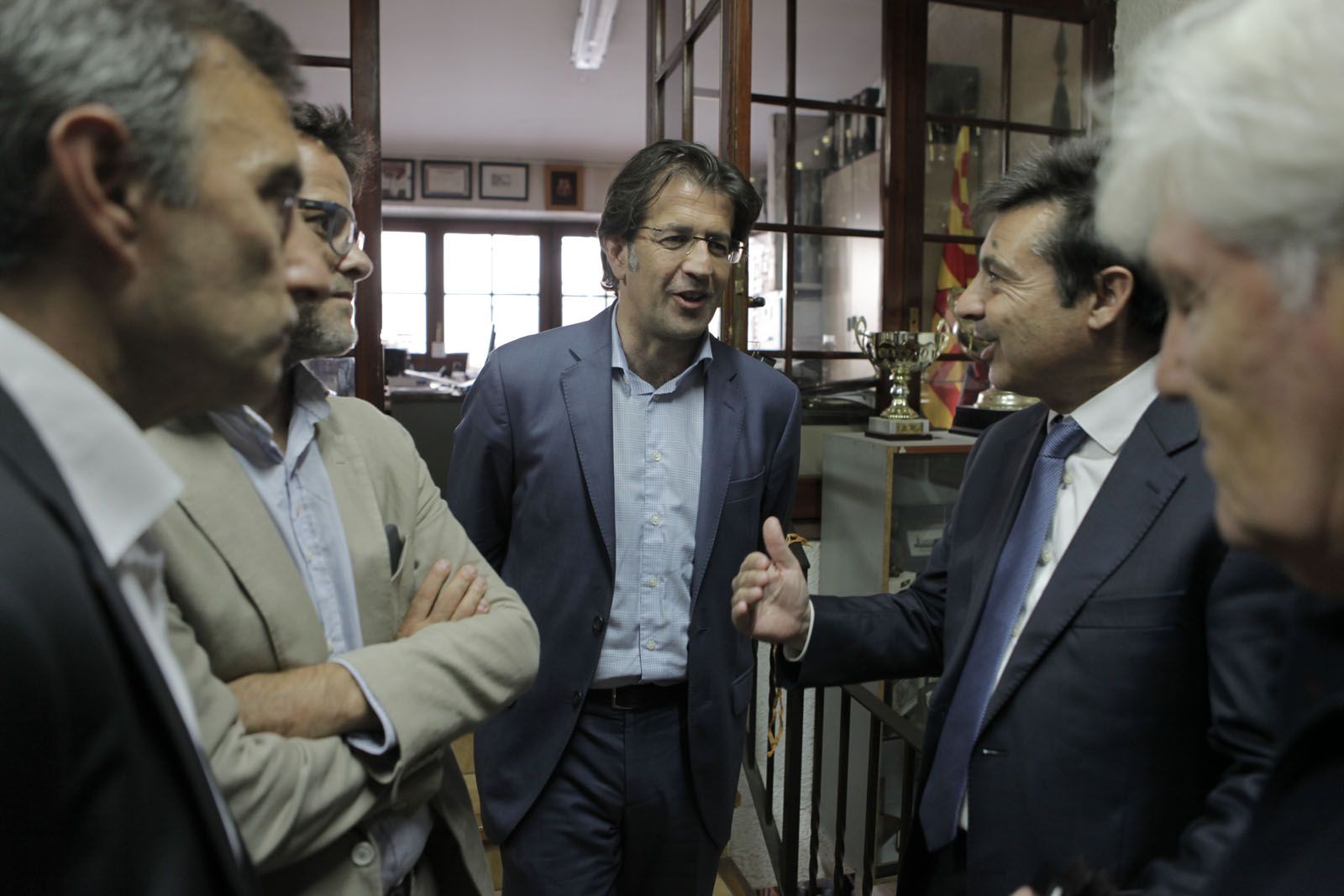 Freixa, Guil, i Félez, a la seu de la PB Sant Cugat. FOTO: Artur Ribera Freixa, Guil, i Félez, a la seu de la PB Sant Cugat. FOTO: Artur Ribera