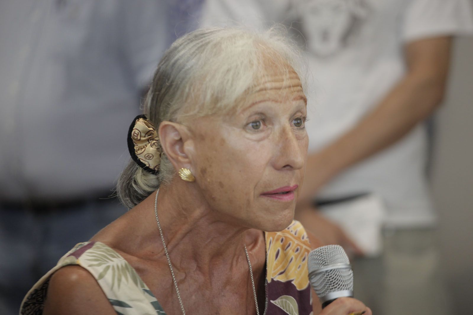 M. Àngela Palacios, veïna de la plaça de Barcelona. FOTO: Artur Ribera