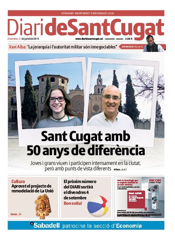 Portada del Diari, 1062. Portada del Diari, 1062.