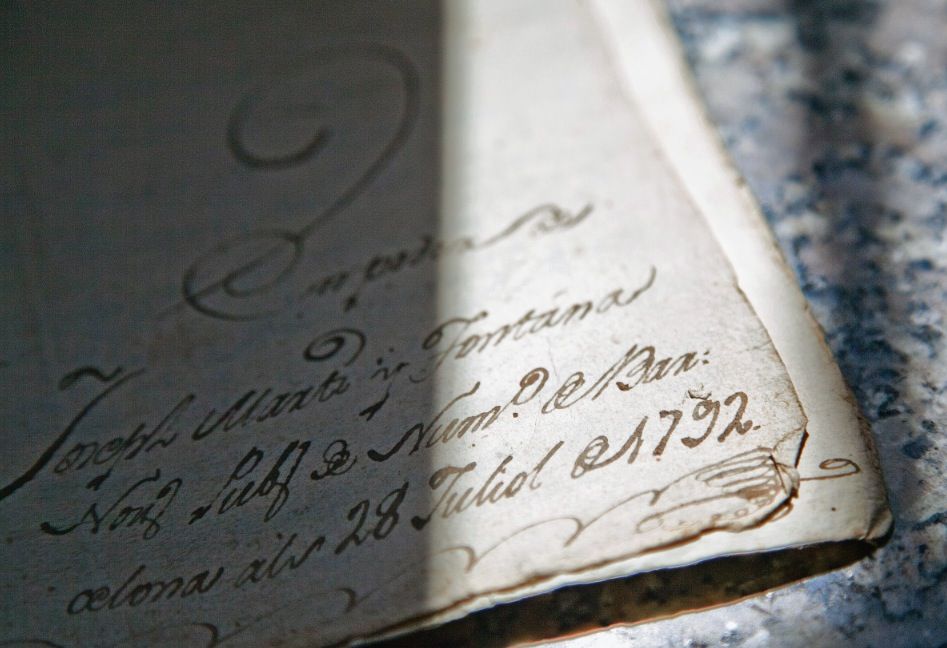 Vista parcial d’un document en què s’aprecia la data del 28 de juliol del 1792. FOTO: Lali Puig