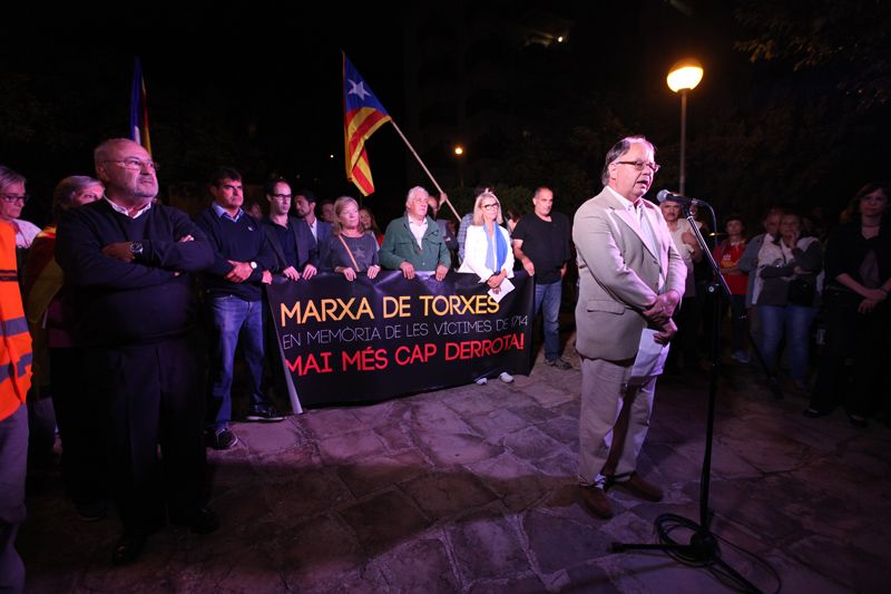 Figueras ha estat l'encarregat de llegit el manifest de la Marxa. FOTO: Lali Puig