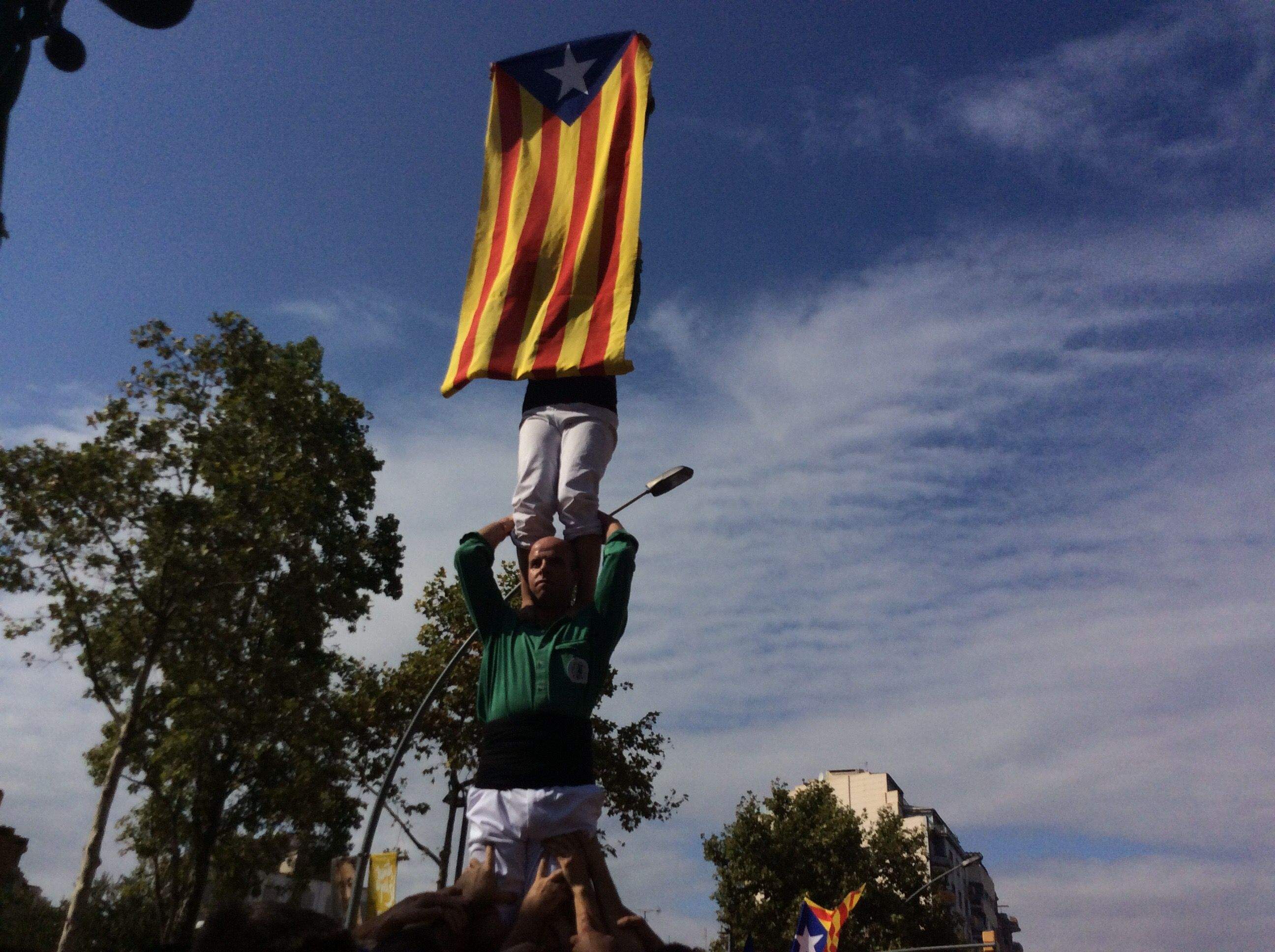 Els Castellers de Sant Cugat no han faltat a la cita. FOTO: C. Caball&eacute;