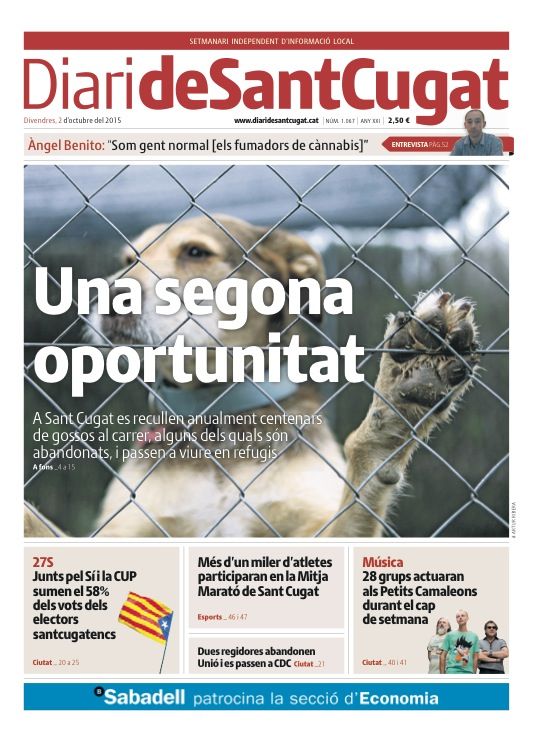 Portada del Diari, 1067. Portada del Diari, 1067.