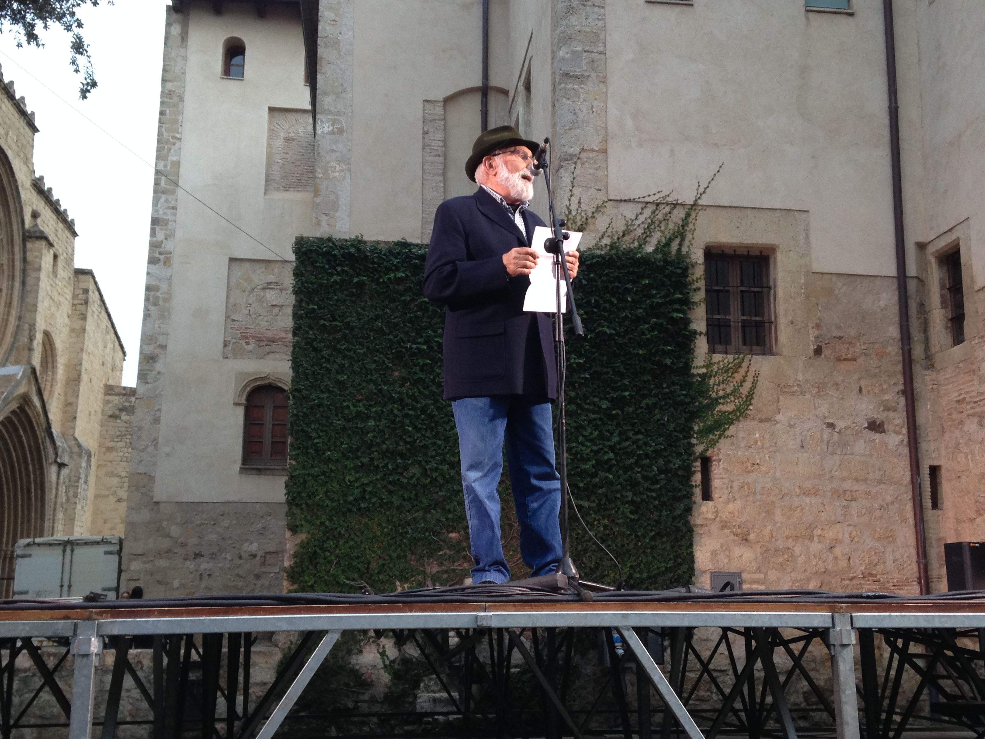 Eduard Jener ha pronunciat el preg&oacute; de la Festa. FOTO: C.Caball&eacute;