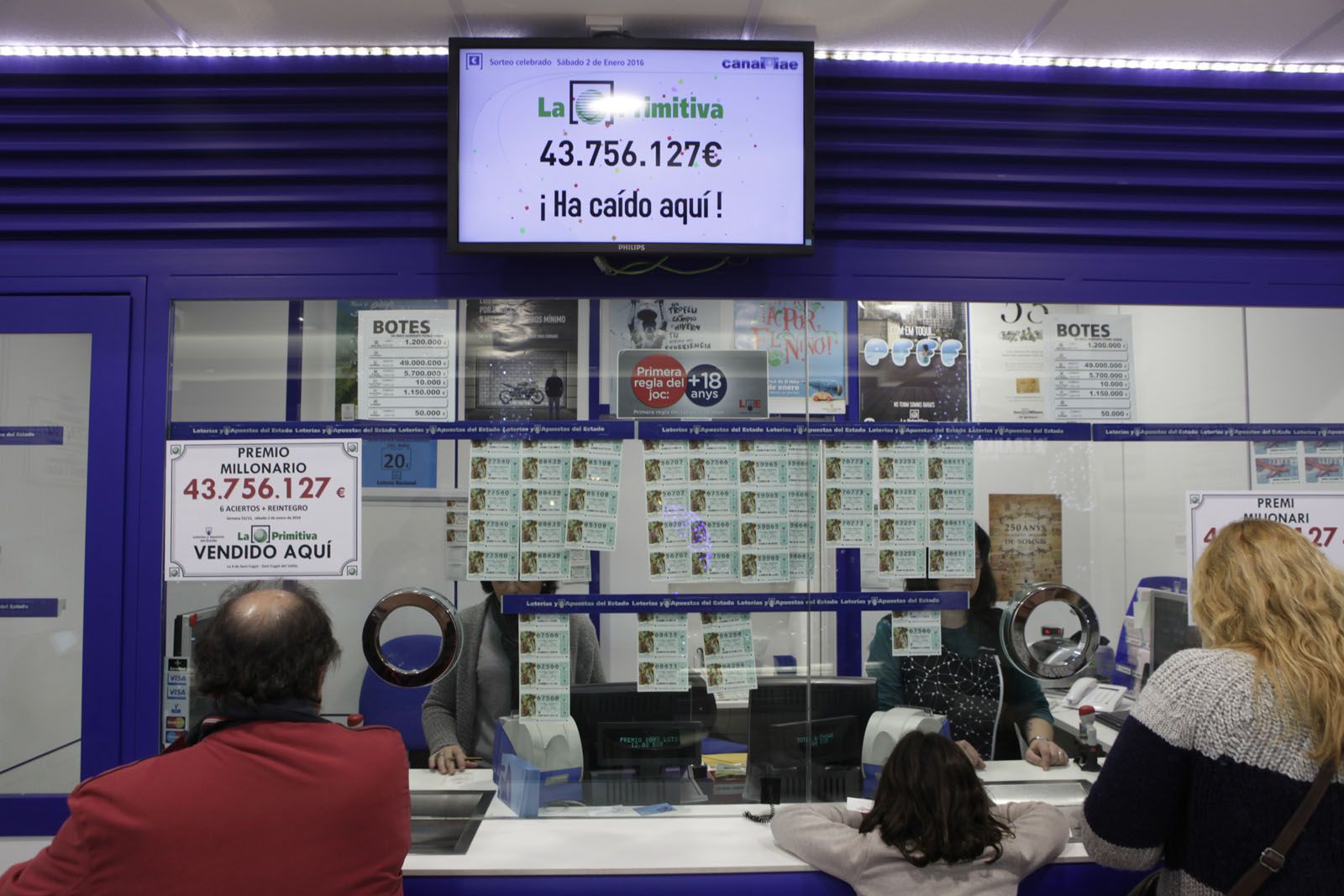 La butlleta va resultar premiada el 2 de gener de 2016. FOTO: Artur Ribera