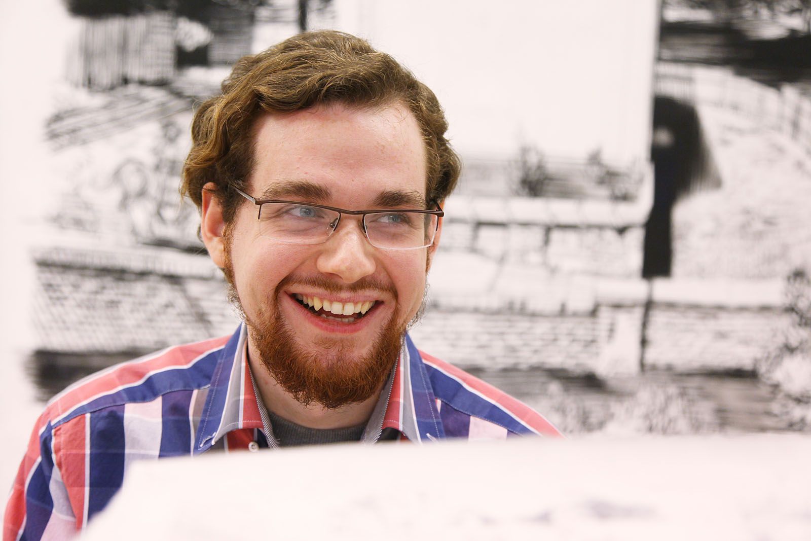 Marcel Rubi&oacute;, artista de l'obra. FOTO: Lali Puig