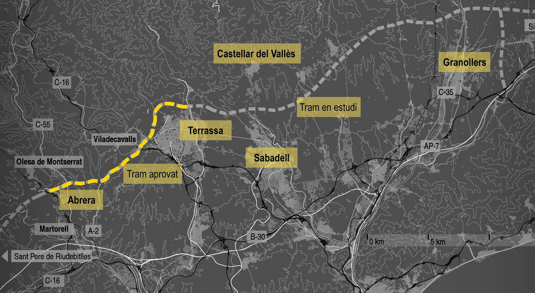Recorregut que hauria de tenir la B-40. Ara s'ha licitat l'estudi del tram entre Terrassa i Granollers FOTO: Cedida Recorregut que hauria de tenir la B-40. Ara s'ha licitat l'estudi del tram entre Terrassa i Granollers FOTO: Cedida