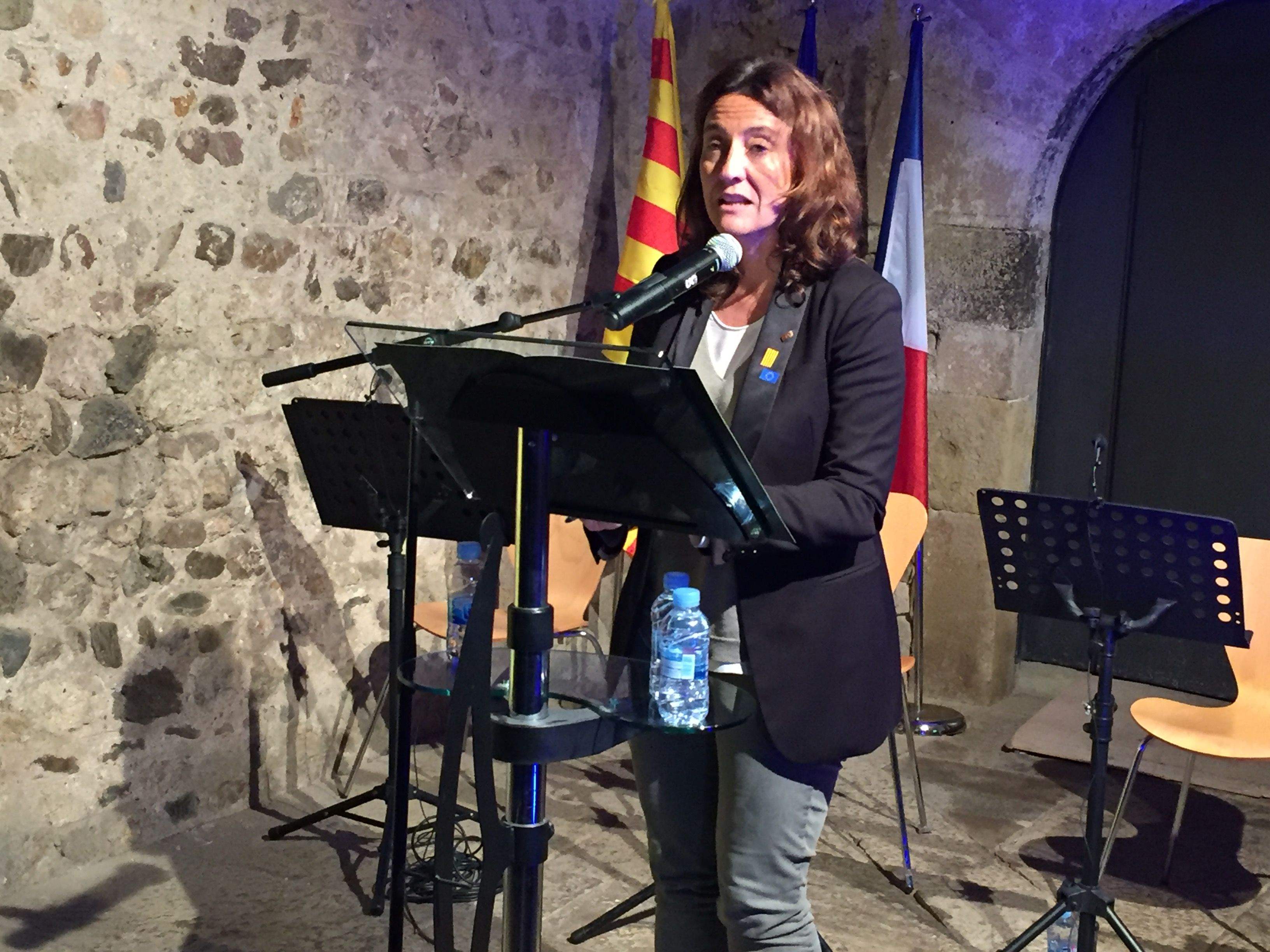 Mercè Conesa durant la seva intervenció  FOTO: C.Caballé