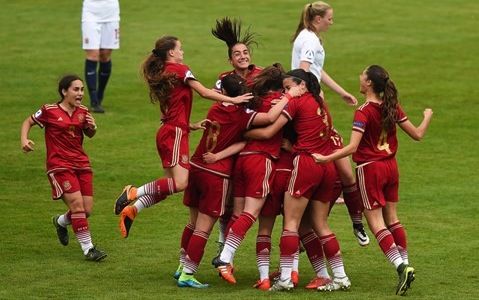 Jugadores de la selecció espanyola celebrant un gol contra Noruega FOTO: UEFA