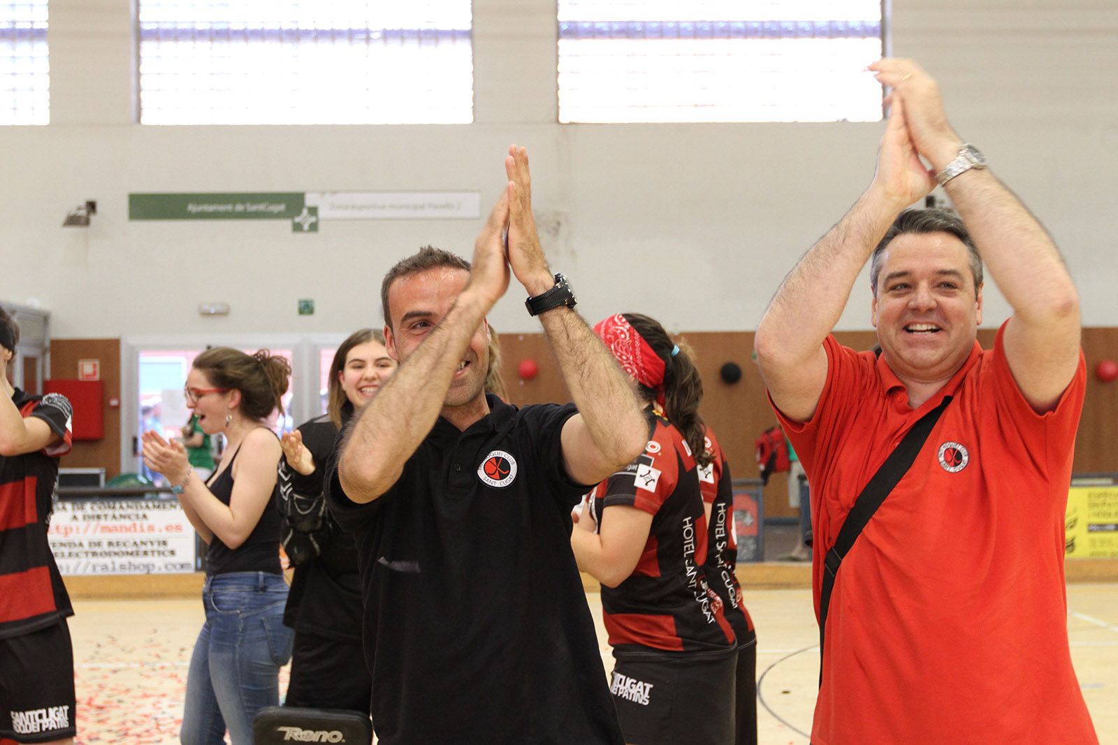 Jaume Oms i Gus de los Santos aplaudint al públic FOTO: Haidy Blanch