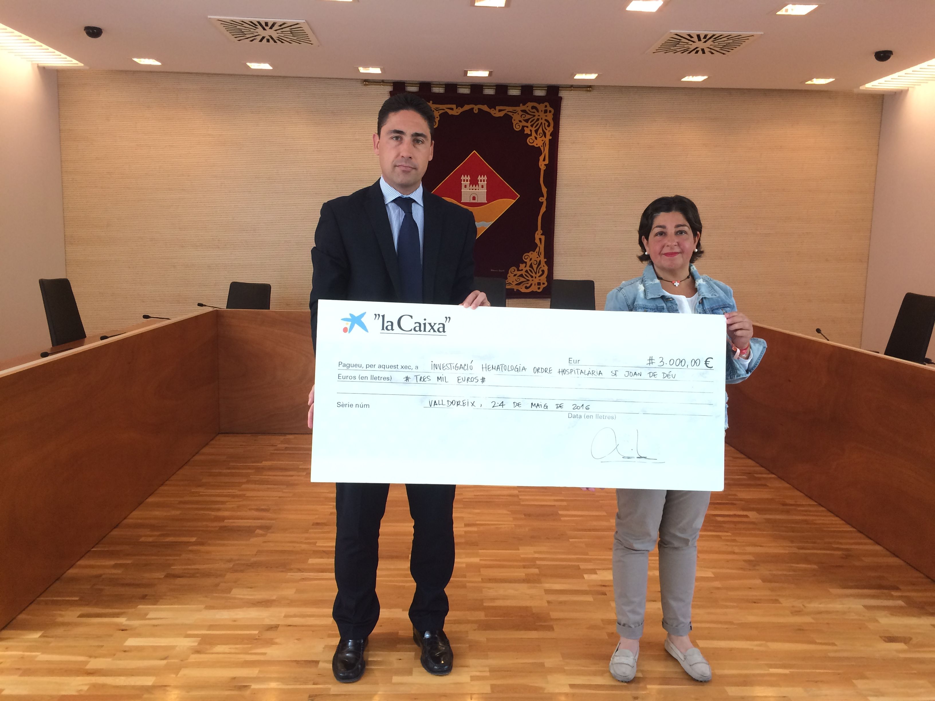 La Fundació la Caiza ha donat 3.000 euros al Torneig Força Miquel FOTO: Àlex López Puig
