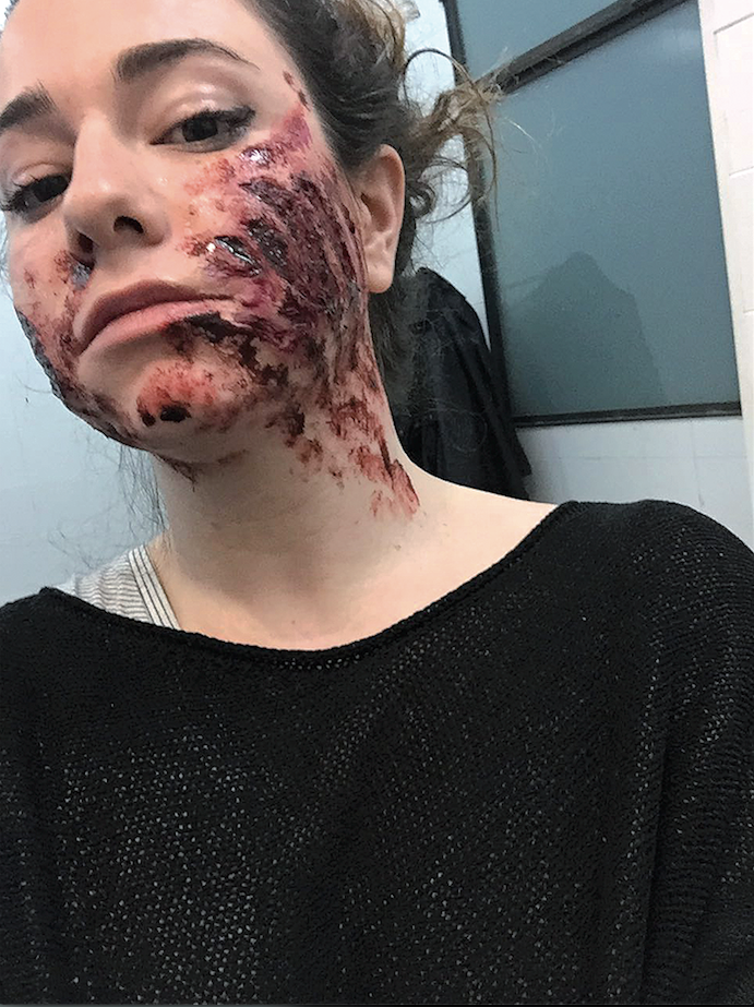 Lídia Casanova amb el maquillatge posat FOTO: Cedida