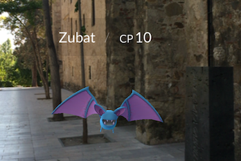 Un Pok&eacute;mon al Monestir de Sant Cugat. FOTO: A. Figueras