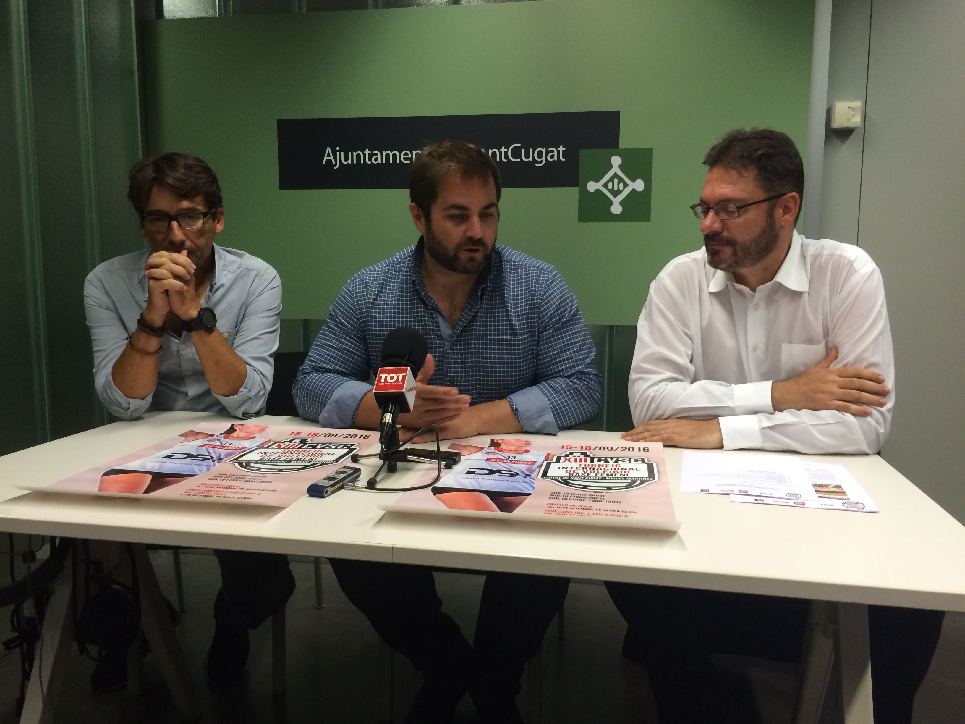 Carles Bisbe, Eloi Rovira i Lluís Moreno han presentat el torneig. FOTO: À. L. P.