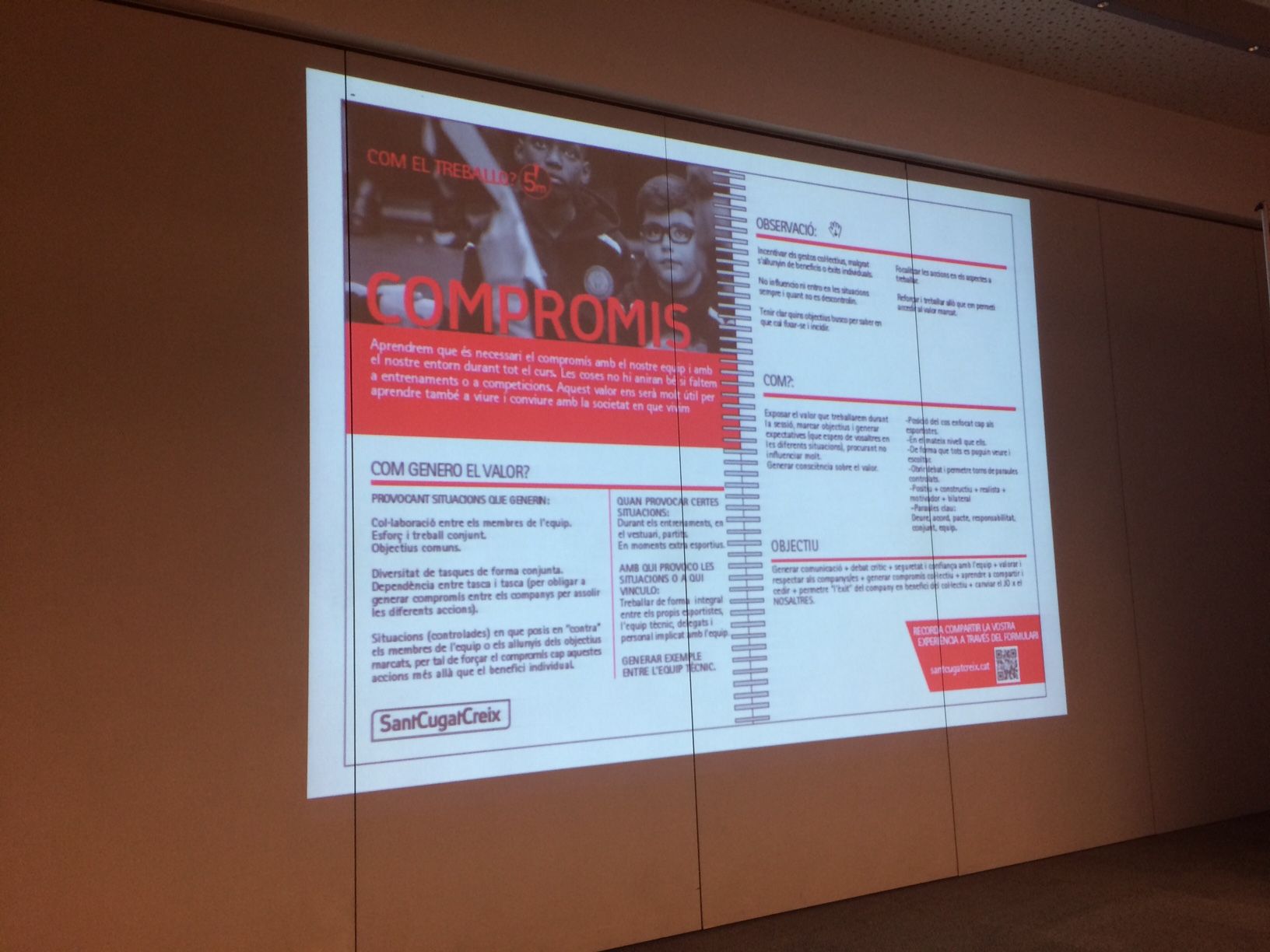 Un dels valors que els entrenadors hauran de treballar a través de la Carta Ètica. FOTO: À. L. P. Un dels valors que els entrenadors hauran de treballar a través de la Carta Ètica. FOTO: À. L. P.
