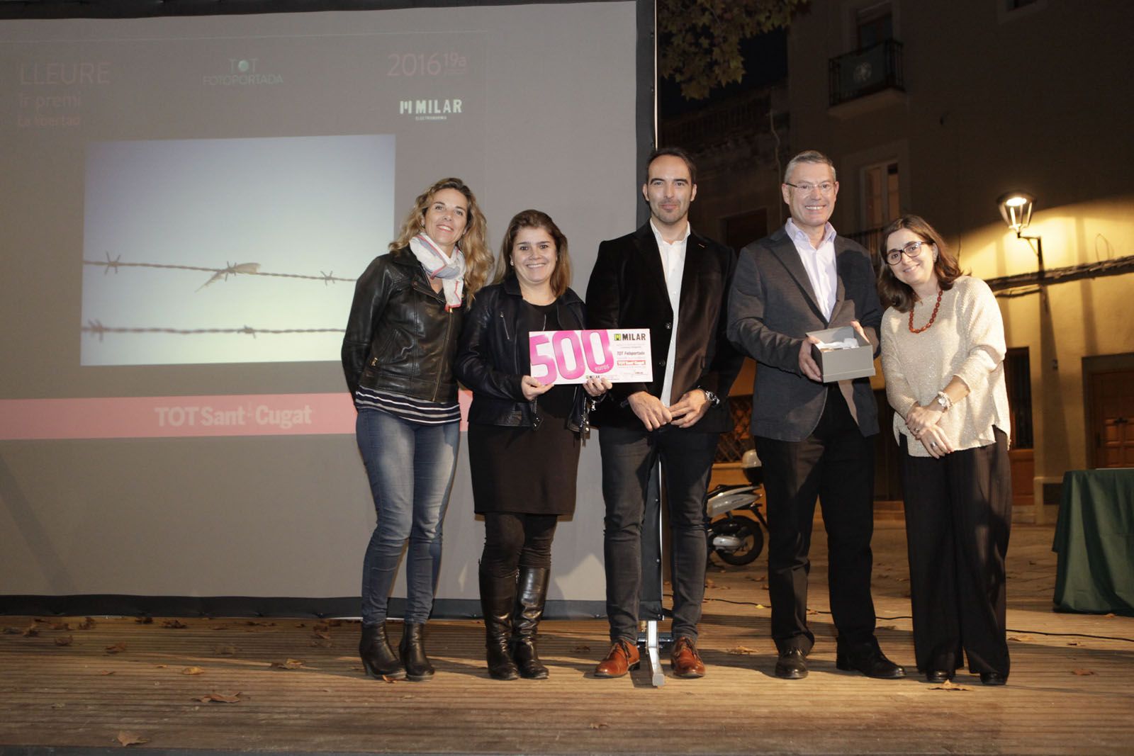 El primer premi ha estat per Geraldine Koninckx, qui l'ha agraït amb un vídeo FOTO: Artur Ribera