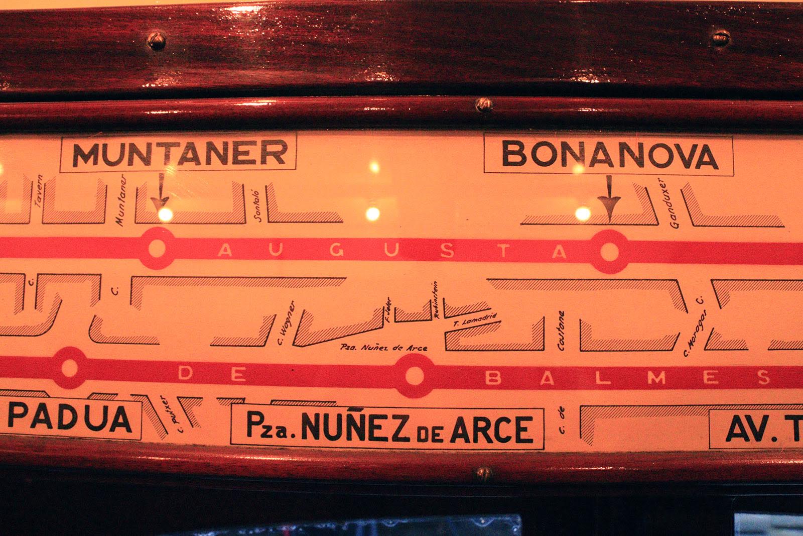 El mapa antic amb les estacions FOTO: Lali Álvarez