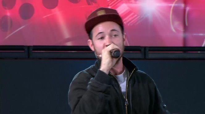 El santcugatenc durant l'actuació del càsting. FOTO: Cedida