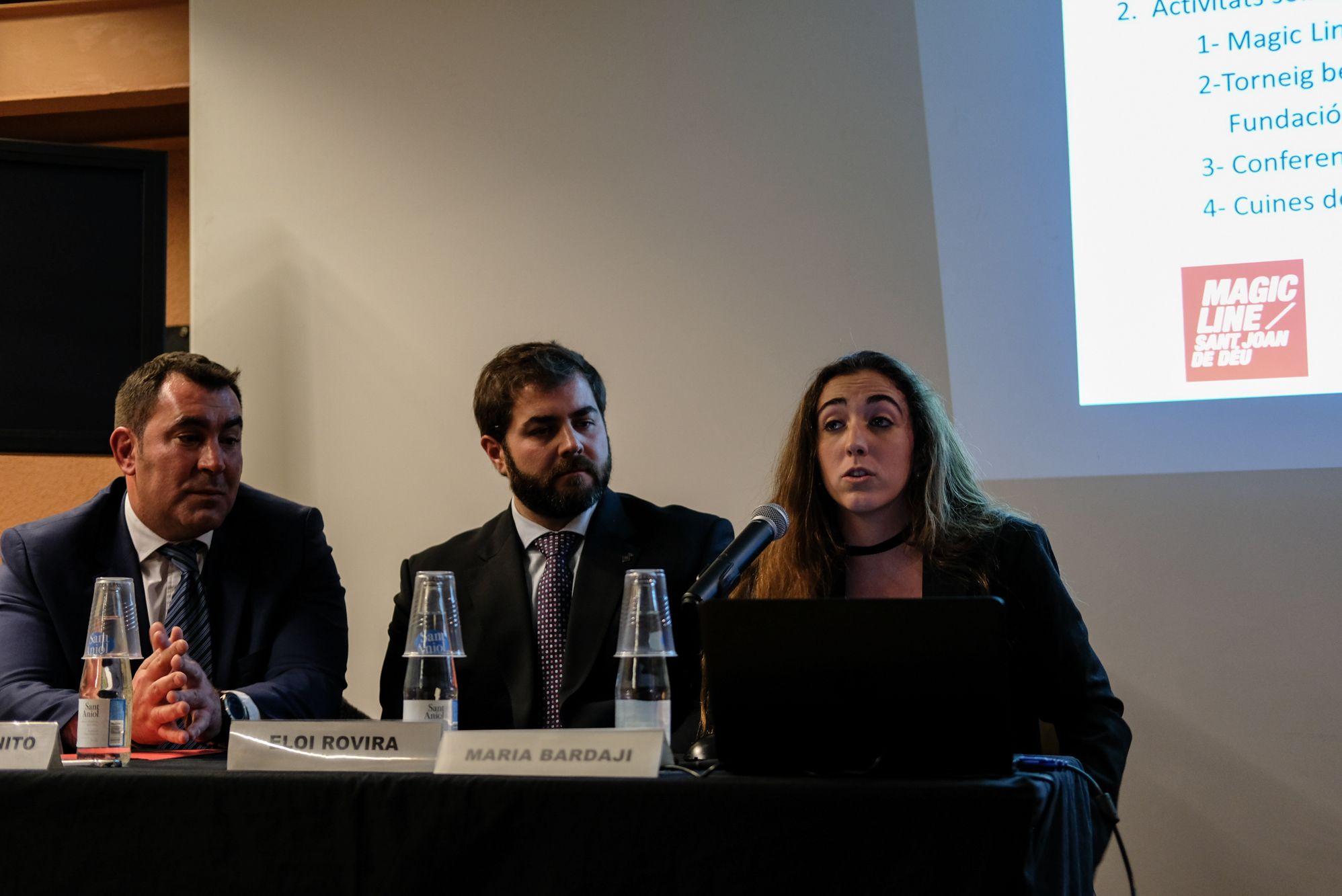 Mauri Benito, Eloi Rovira i María Bardají, en la presentació del 30è aniversari. FOTO: Ale Gómez