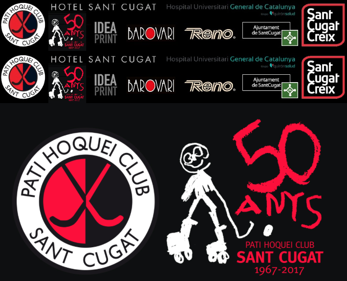 Logotip del 50&egrave; aniversari del Pat&iacute; Hoquei Club Sant Cugat. 