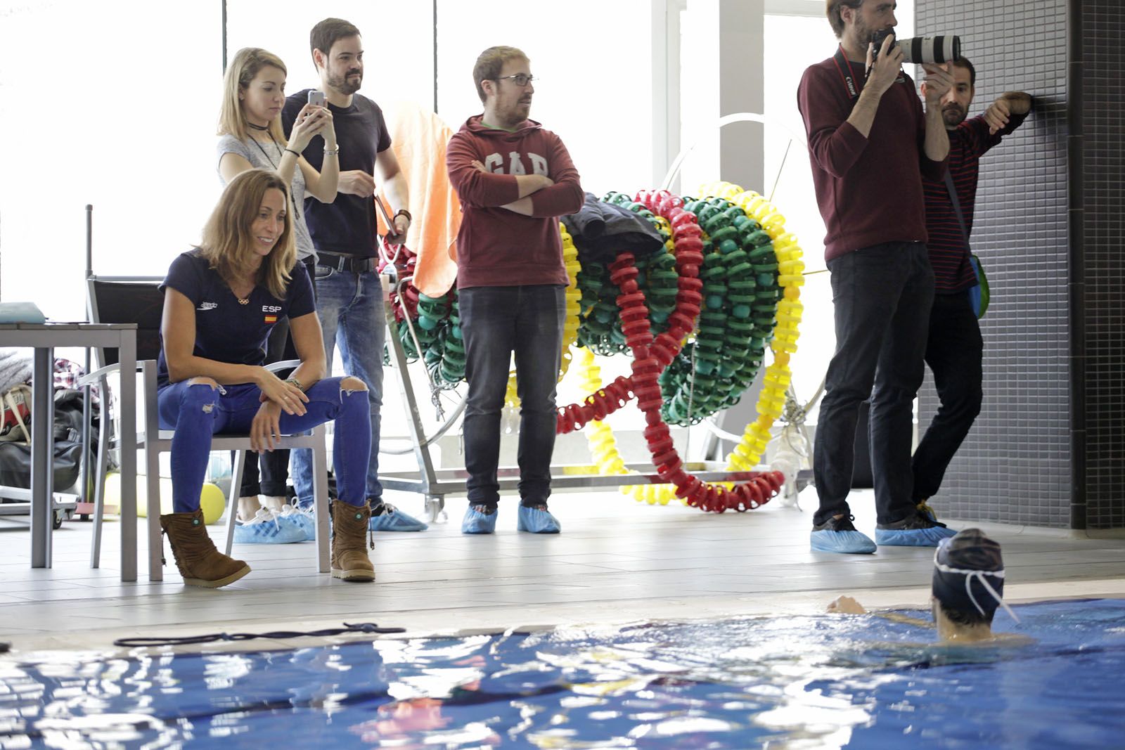 Gemma Mengual durant la sessió  FOTO: Artur Ribera