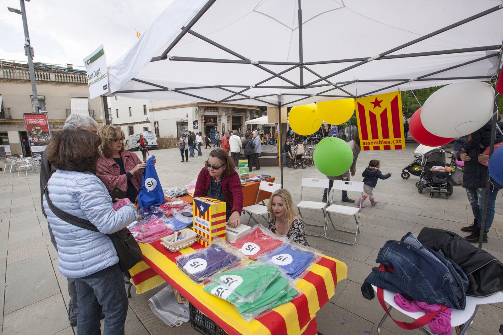 La parada informativa de l'ANC FOTO: Lali Puig