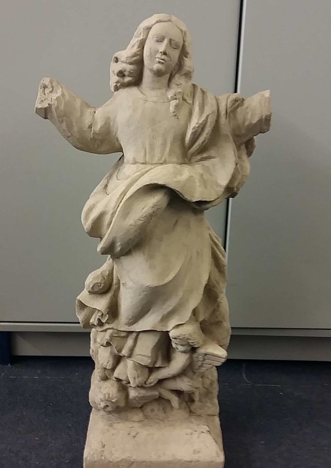 La verge està sent restaurada  FOTO: Cedida