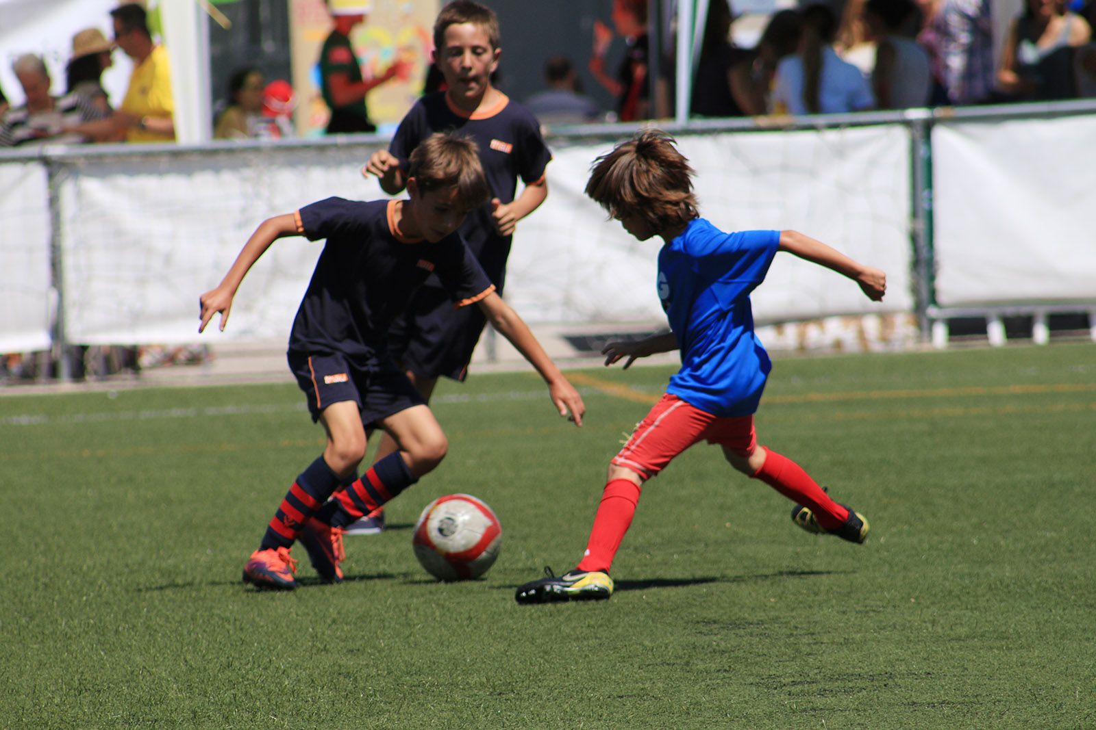 En el torneig d'escoles de futbol-7 hi han participat 5 escoles i 10 equips. FOTO: Lali Álvarez