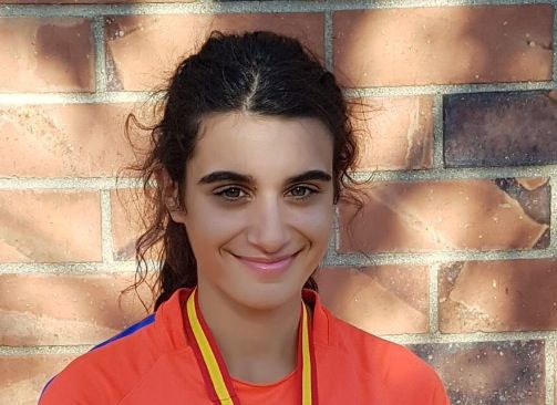 Nora Taher, tercera a l'estatal júnior en triple salt. FOTO: Cedida