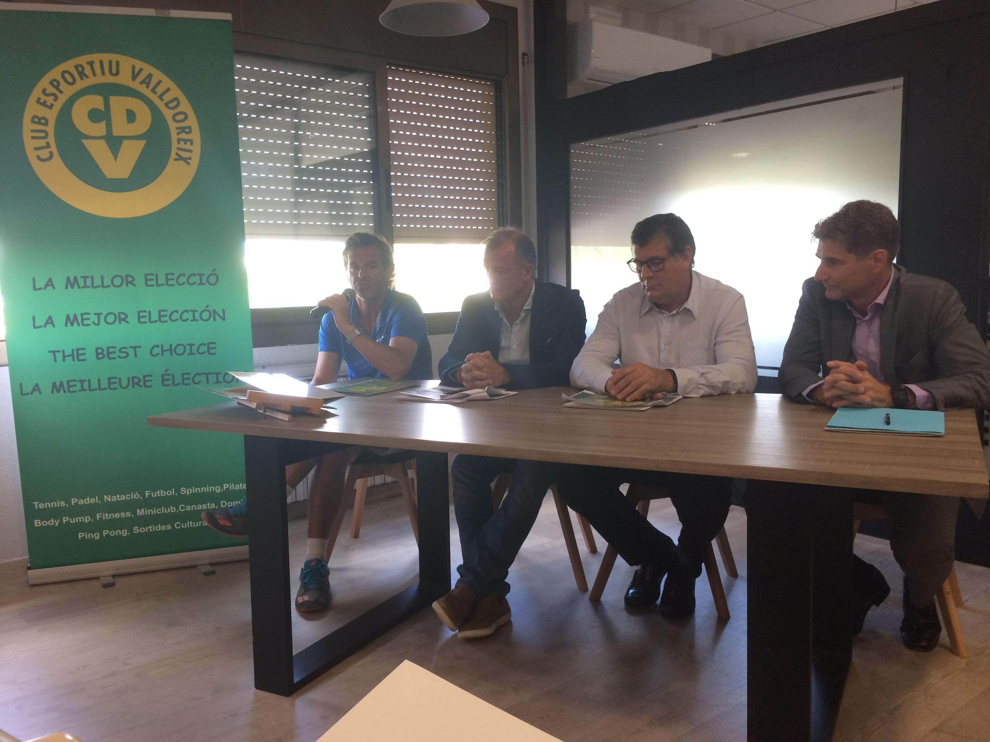 Francis Roig, Joan Carles Pradell, Josep Puig i Carles Vives durant la presentació oficial del congrés. FOTO: Àlex López Puig