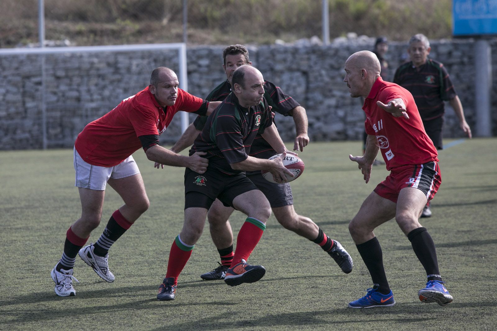 Imatge del partit entre els Diabolos RC de Bèlgica i els Kings Pebrots de Barcelona. FOTO: Lali Puig