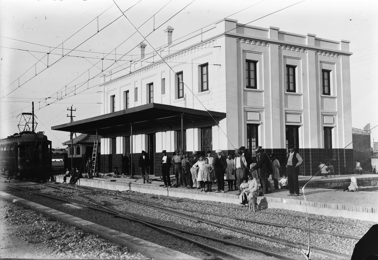 L'estació de Sant Cugat des de l'andana de Barcelona. FOTO: Arxiu històric d'FGC 
