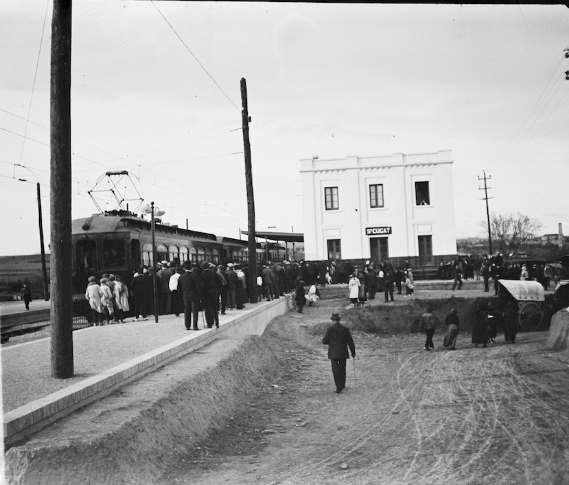 Un altre vista de l'estació de Sant Cugat FOTO: Arxiu històric d'FGC 