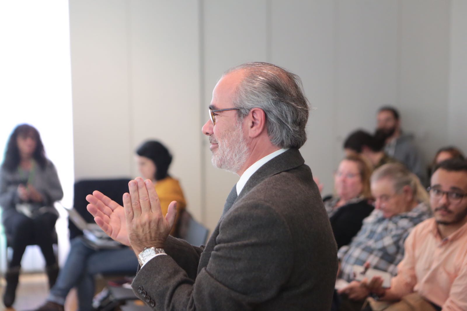 Rafa Espino, president del Junior FC, ha estat present en el Ple Municipal. FOTO: Artur Ribera