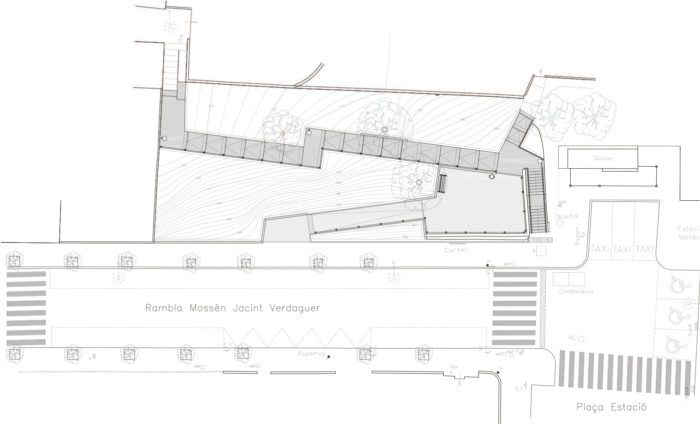Pl&agrave;nol on es veu l'espai de la nova pla&ccedil;a FOTO: EMD Valldoreix