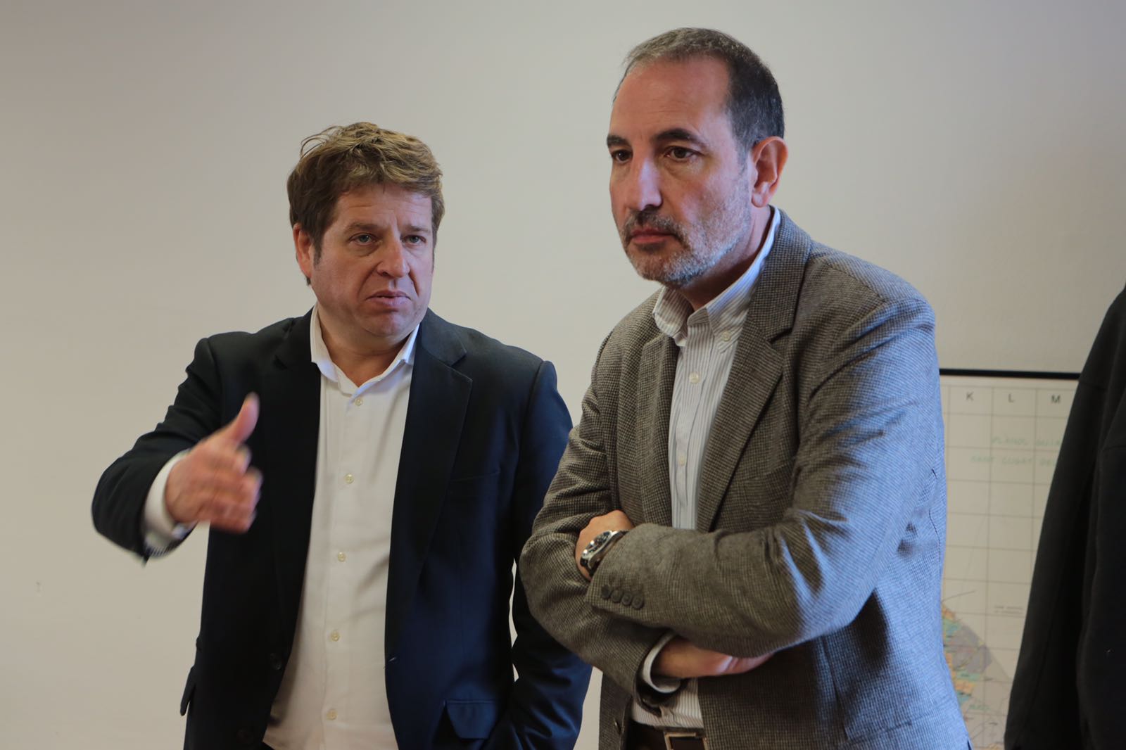 Pere Soler, primer secretari del PSC a Sant Cugat, amb Ramon Espadaler FOTO: Artur Ribera