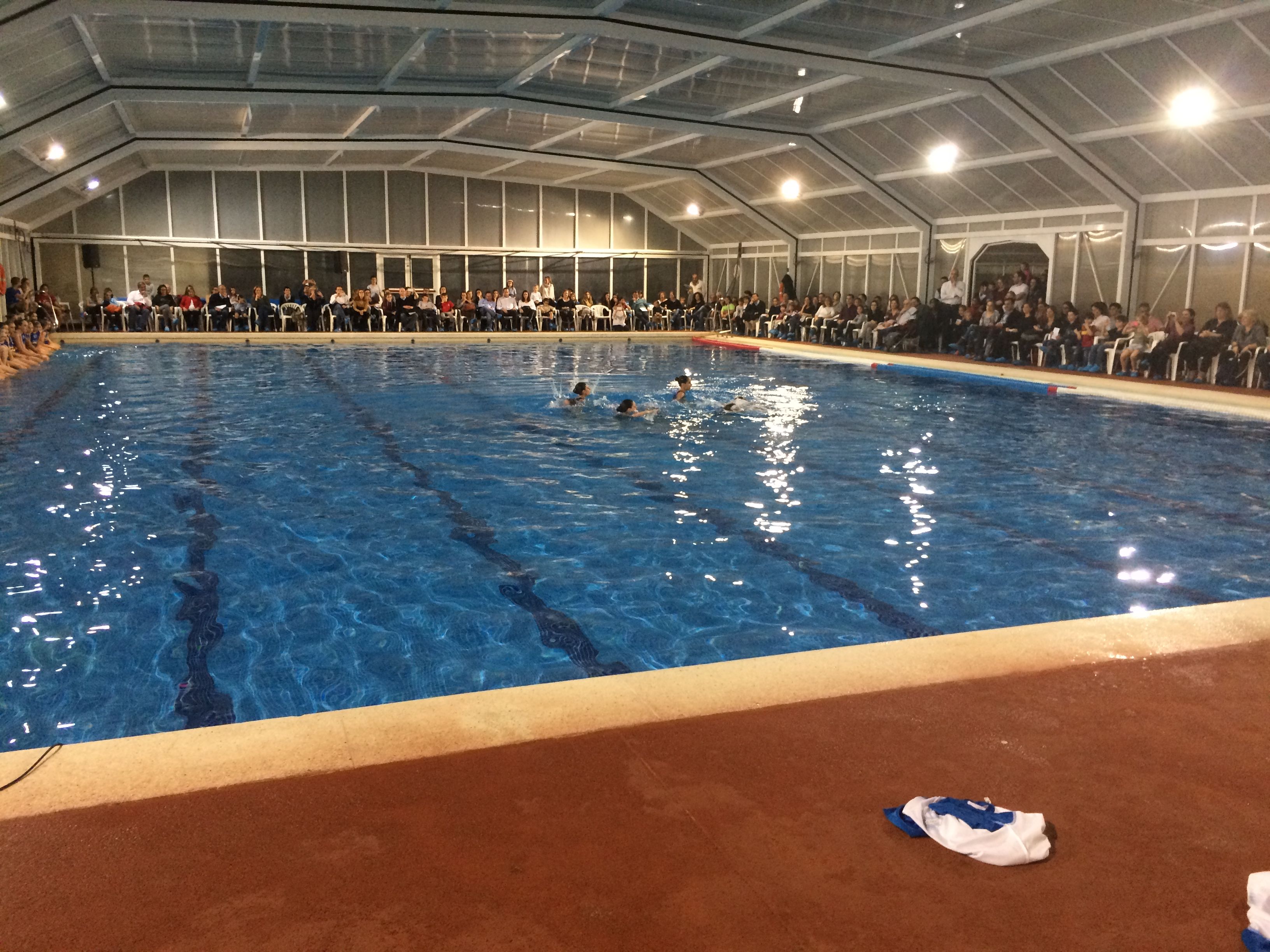 En l'exhibició hi van participar les 55 nedadores de natació artística. FOTO: À. L. P.