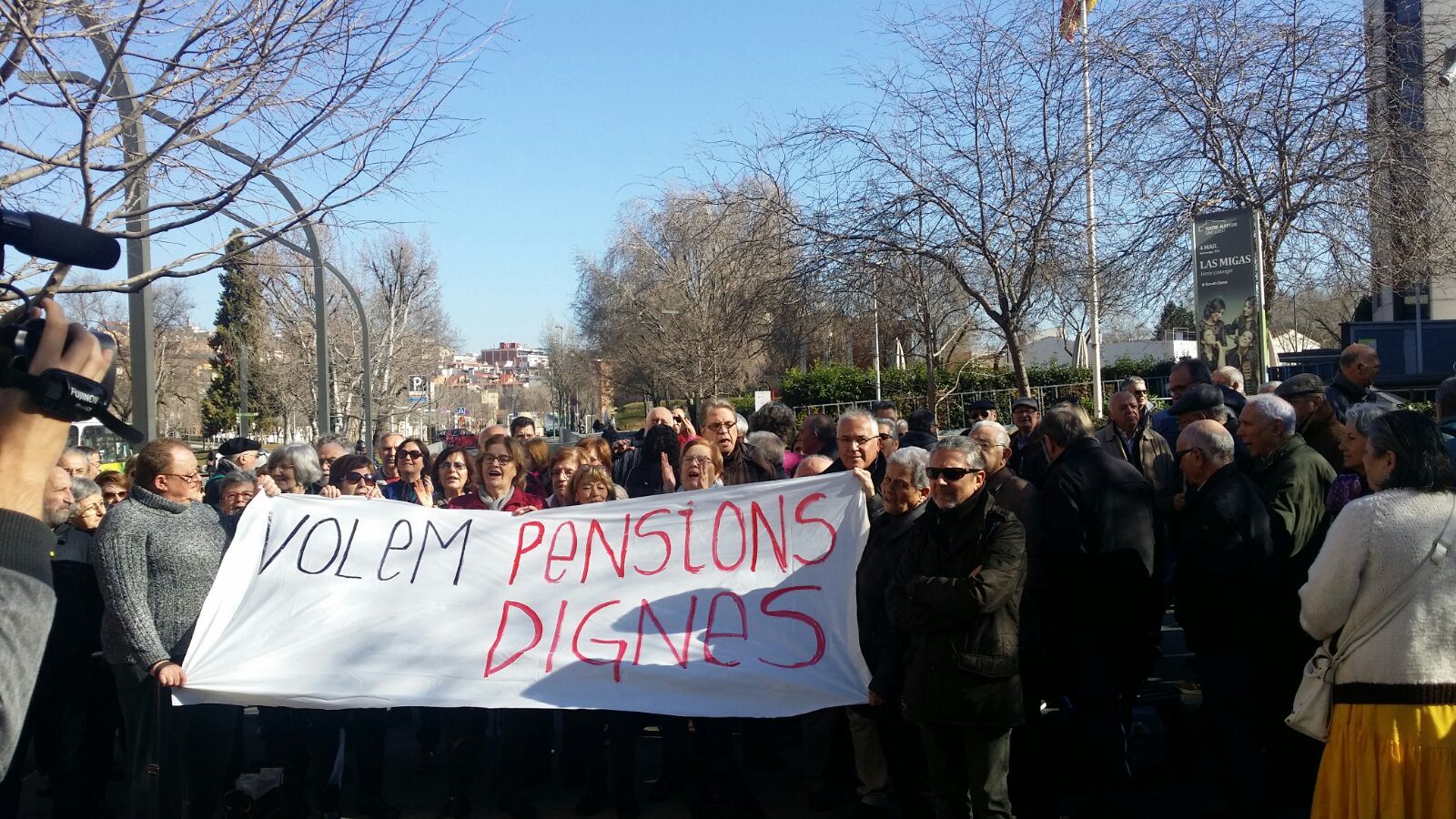 Manifestació dels pensionistes a Sant Cugat FOTO: Cedida