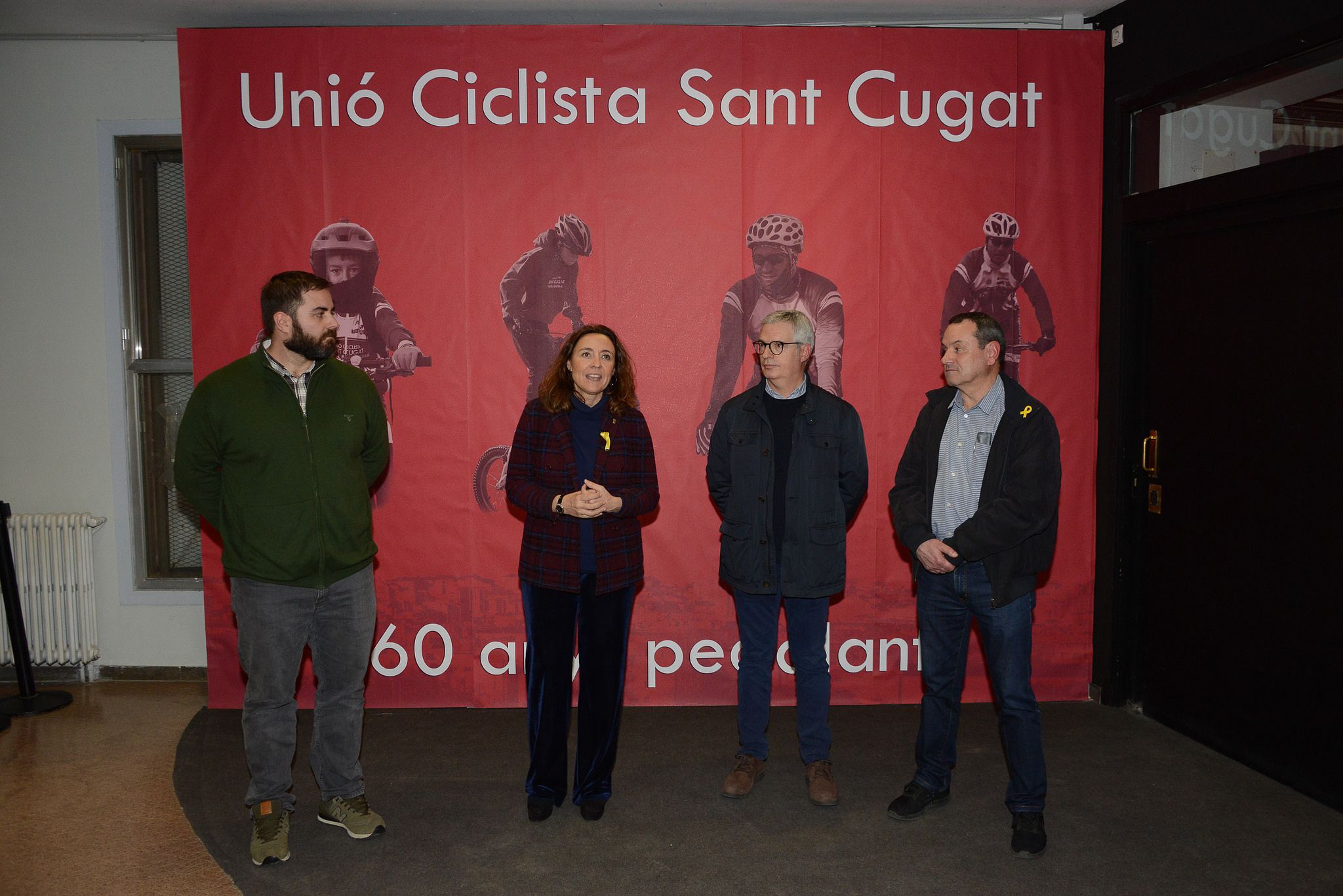 D'esquerre a dreta, Eloi Rovira, Mercè Conesa, Joaquim Vilaplana i Rafa Robledo, en els parlaments. FOTO: Localpres