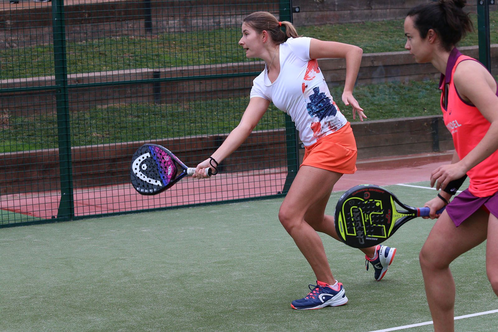 Alix Collombon i Sara Pujals, campiones al Junior FC. FOTO: Lali Álvarez