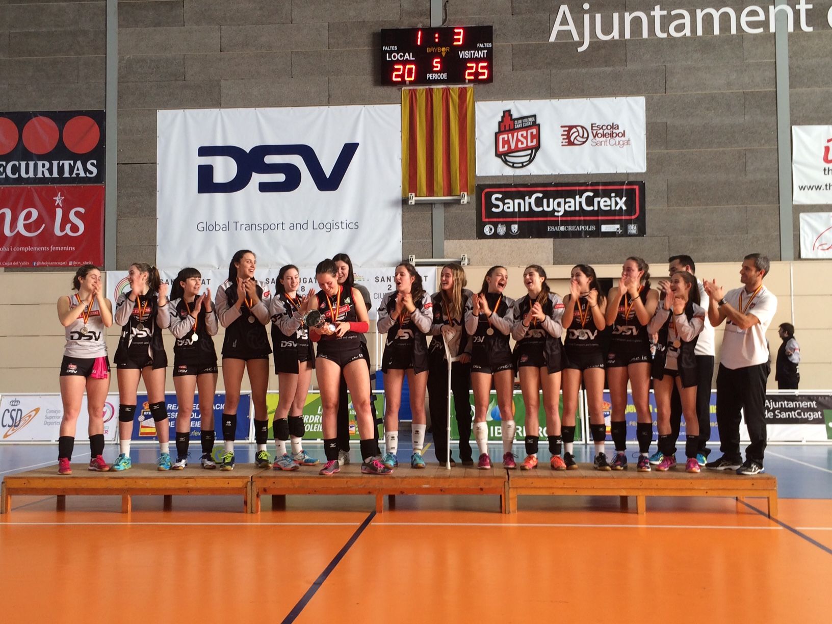 El juvenil A del DSV CV Sant Cugat, subcampió de la Superlliga Júnior Femenina 2018. FOTO: Àlex López Puig