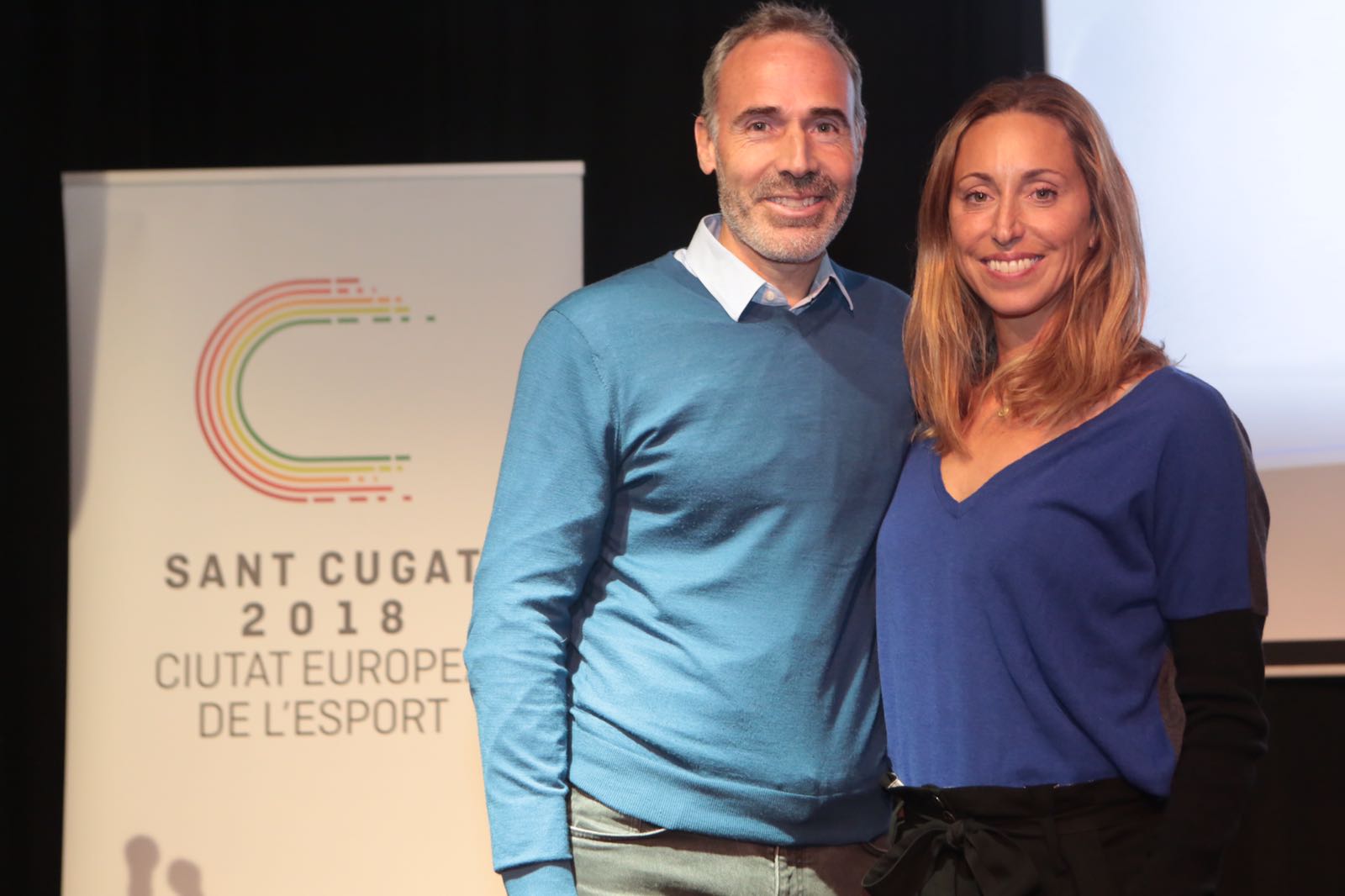 Alex Corretja i Gemma Mengual, padrins de Sant Cugat Ciutat Europea de l'Esport 2018. FOTO: Artur Ribera